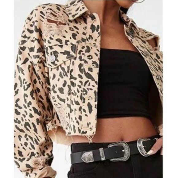 Forever 21 jacket leopard print new with tags - Picture 1 of 16